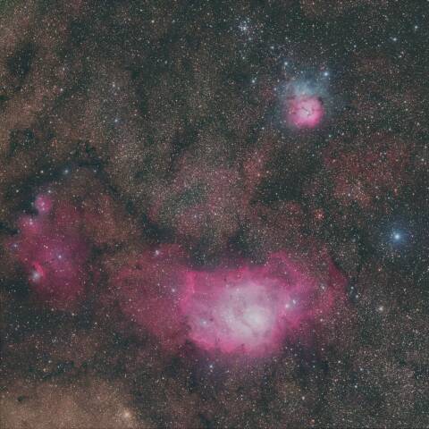 M8干潟星雲  M20三裂星雲　リコーリモート