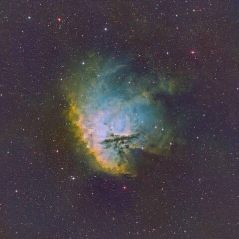 NGC281パックマン星雲 SHO合成