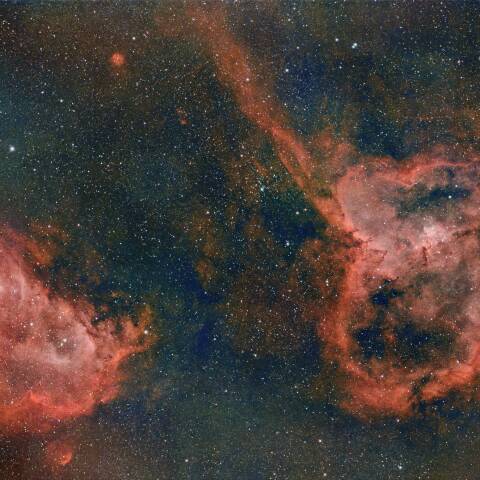 IC1805ハート星雲 IC1848ソウル星雲