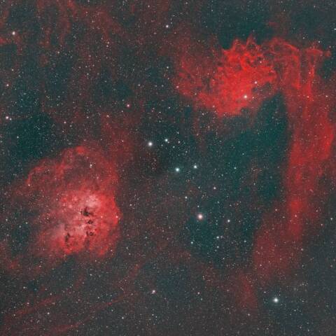 IC405勾玉星雲 IC410おたまじゃくし星雲 