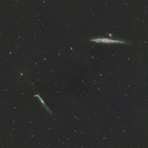 NGC4631 クジラ銀河  NGC4656 ホッケースティック銀河
