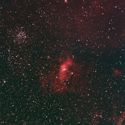 M52とNGC7635バブル星雲　カシオペア座