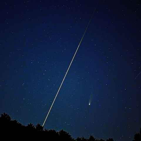 スワン彗星と流星
