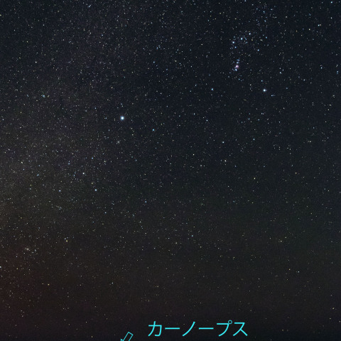 11月のカノープスと冬の大三角
