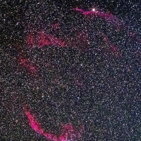 白鳥座 網状星雲 NGC 6992-5・NGC 6960