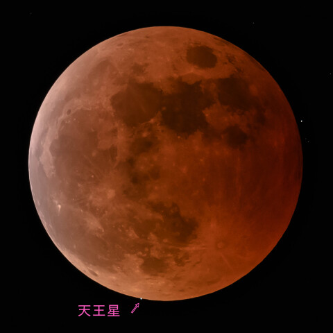 皆既月食と天王星食