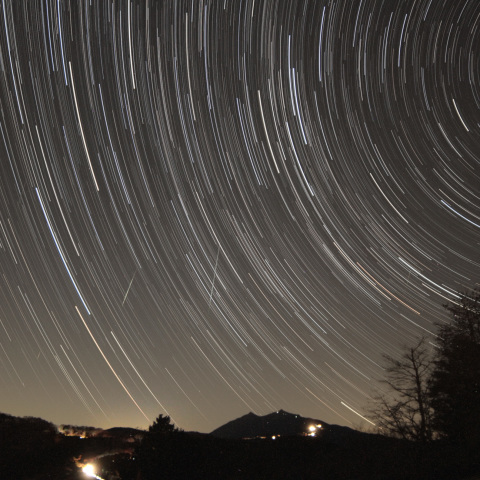 筑波山の「ふたご座流星群」-1