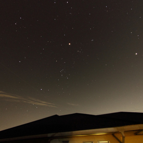 「冬のダイヤモンド」と皆既月食