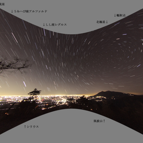 こぐま座流星群2011（歪曲補正）