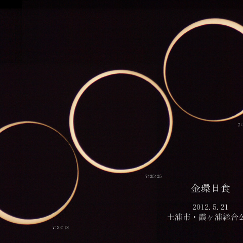 おもしろレンズで金環日食