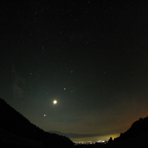 八海山とペルセウス座流星