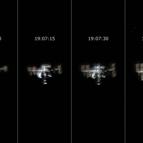 上空400km ISS通過中