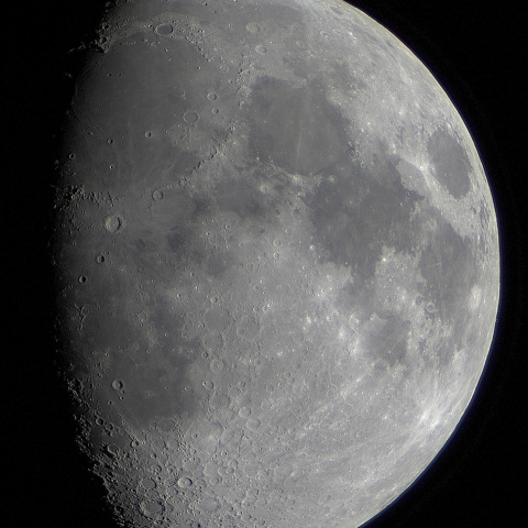 スリービーチ スーパーチビテレ60による月齢9.9の月面