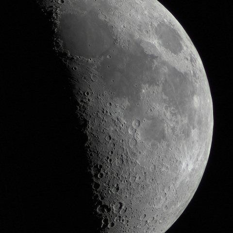 6cmアクロマートによる月齢6.6