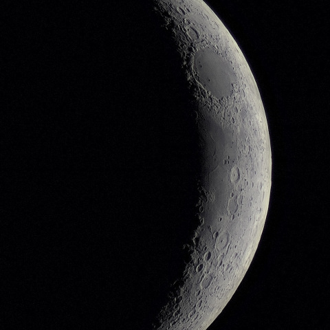 スリービーチ スーパーチビテレ60による月齢3.3の月