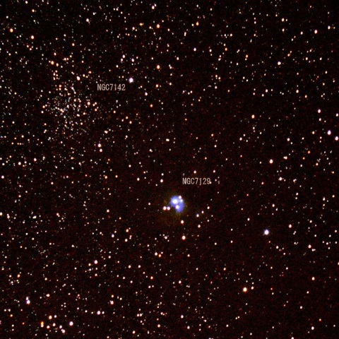 ケフェウス座のNGC7129＆NGC7142