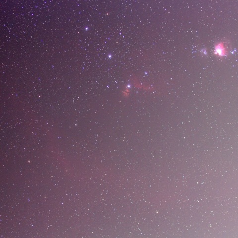 光害地でのオリオン座附近