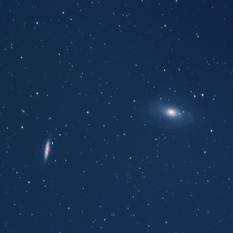 光害地でのボーデの銀河M81＆M82