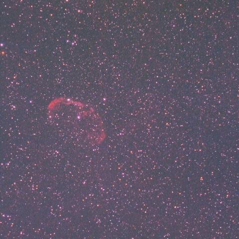 光害地での三日月星雲