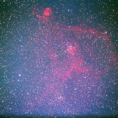 光害地でのハート星雲