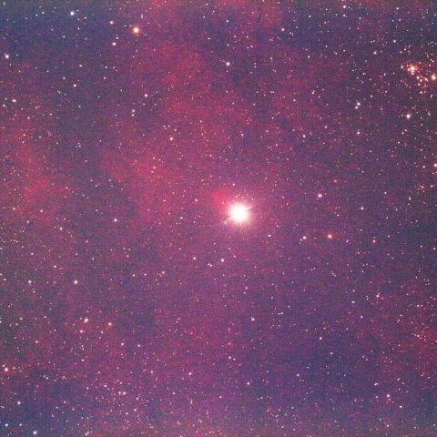 光害地でのはくちょう座のサドル附近