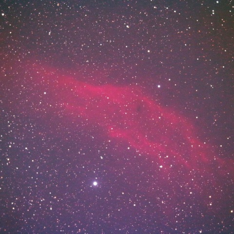 市街地でのカルフォルニア星雲