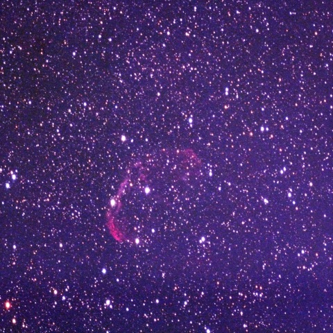 市街地でのクレセント星雲（NGC6888）