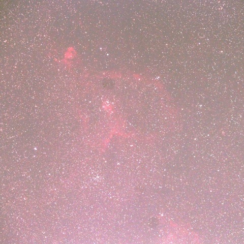 カシオペア座のIC1805（ハート星雲）