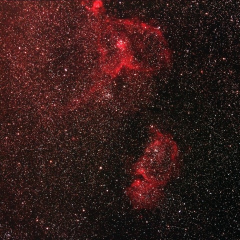 ハート星雲＆胎児星雲と附近