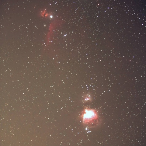 オリオン星雲と馬頭星雲