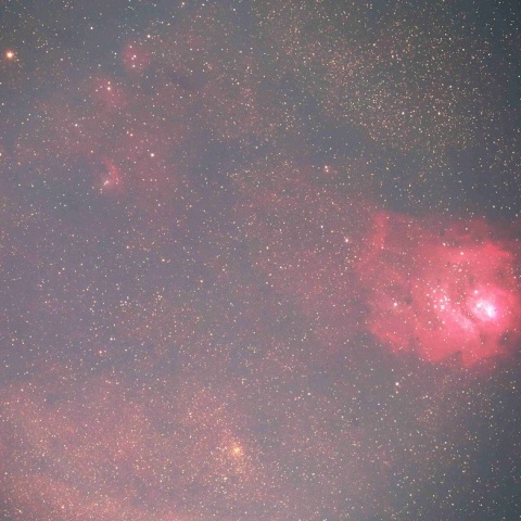 猫の子星雲＆干潟星雲（光害地）