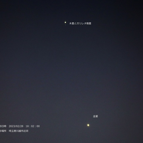 木星と金星接近（2023/02/28）