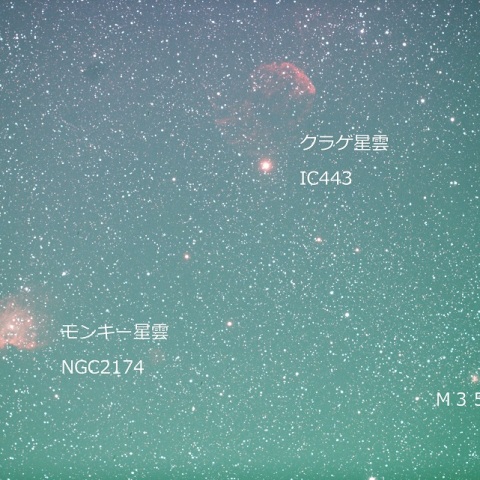 クラゲ星雲と付近の仲間