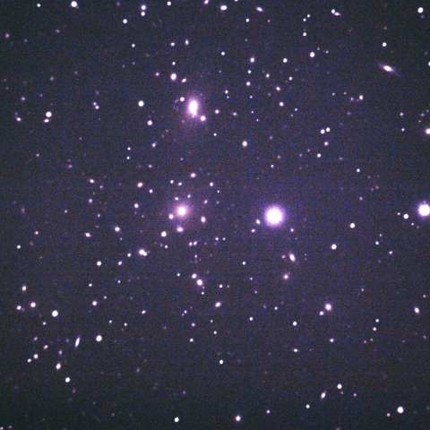 NGC4874NGC4889付近の銀河団