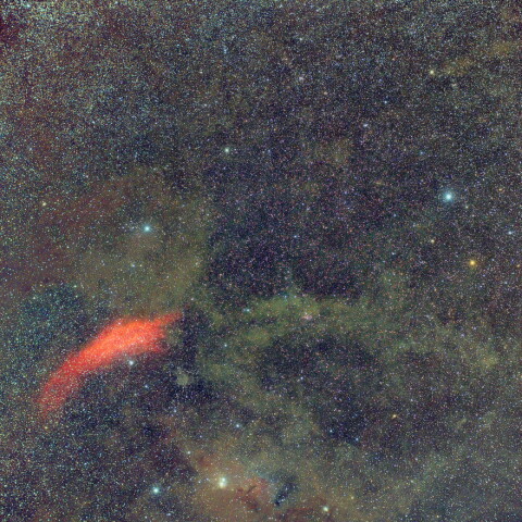 カリフォルニア星雲と分子雲