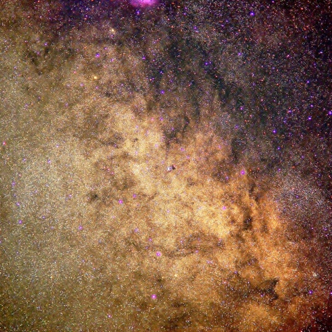 いて座の銀河、暗黒星雲