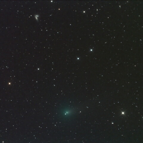 紫金山第一彗星とおとめ座の銀河 NGC6567-8 (2024-03-02)