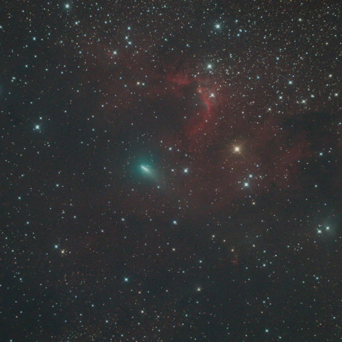 洞窟星雲付近を行く、ジャコビニ-ツィナー彗星