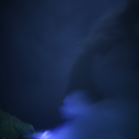 Ijen volcano Blue Night