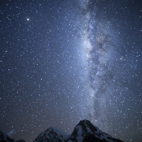 ワスカランに立ち昇る銀河、火星