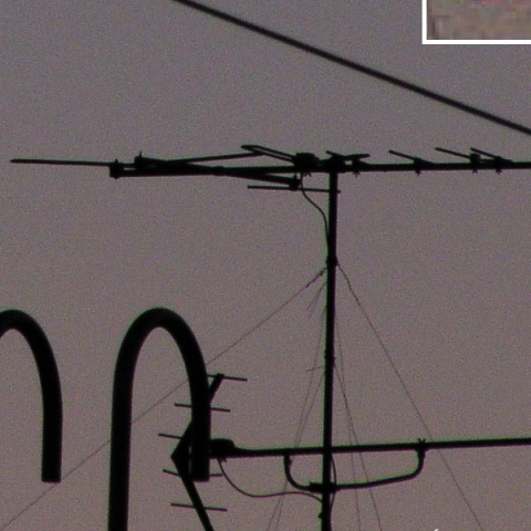 マンションの向こうに沈みゆく金星