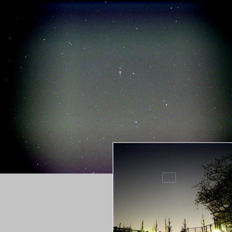 カシオペア座とラブジョイ彗星