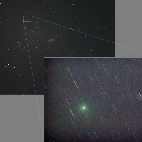 すばるを離れゆくウィルタネン彗星