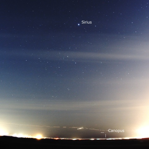 東京湾に霞むカノープス