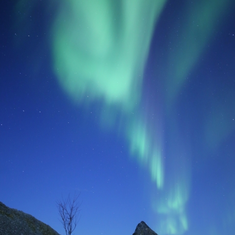 北天稜線のオーロラ
