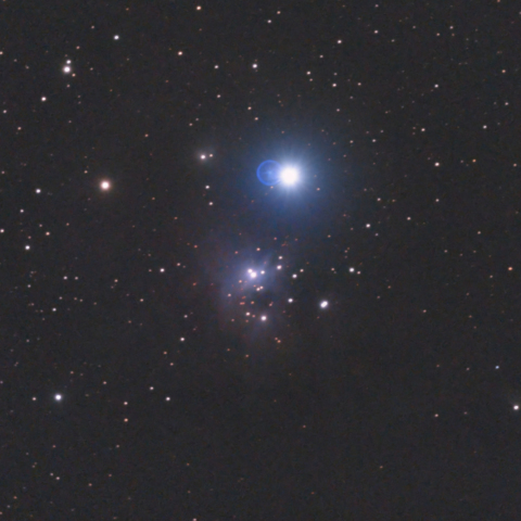 IC348（散開星団）＋IC1985（反射星雲）