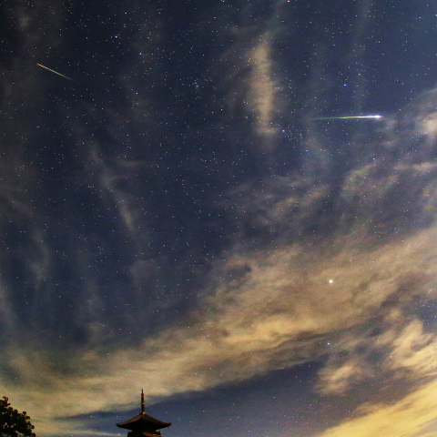 備中国分寺とペルセウス座流星