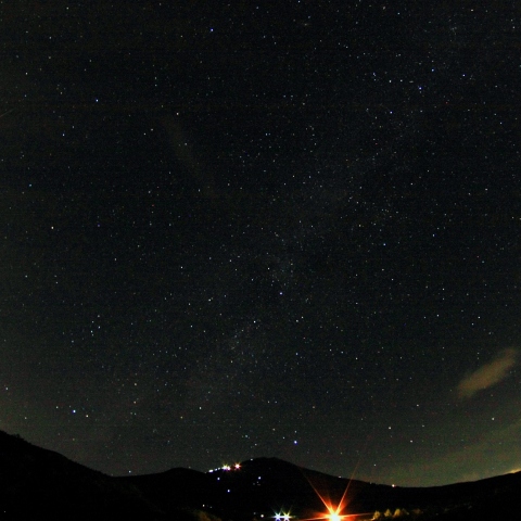富士山とペルセウス流星