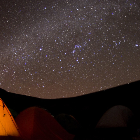 Camping under the milky way