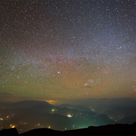 Airglow and Milky Way over Dashanbao